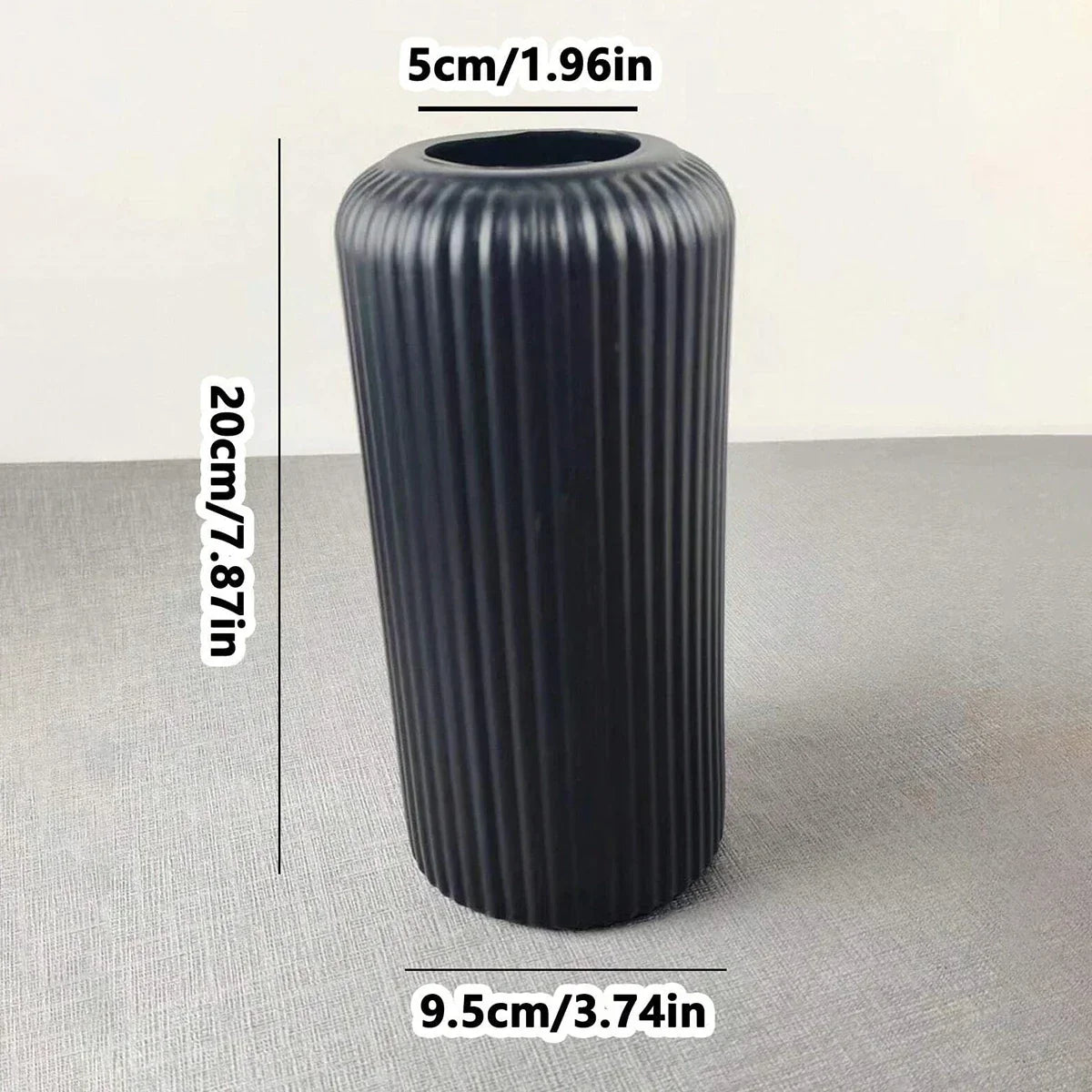 DecorBites™ Striped Plastic Vase for Flowers