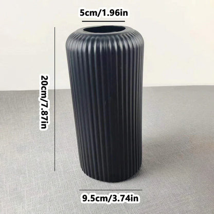 DecorBites™ Striped Plastic Vase for Flowers