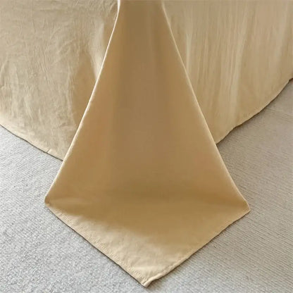 Striped cream & beige quilted quilt set with bed sheet bedroom