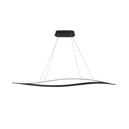 Modern black & white aluminum leaf led island light for dining room