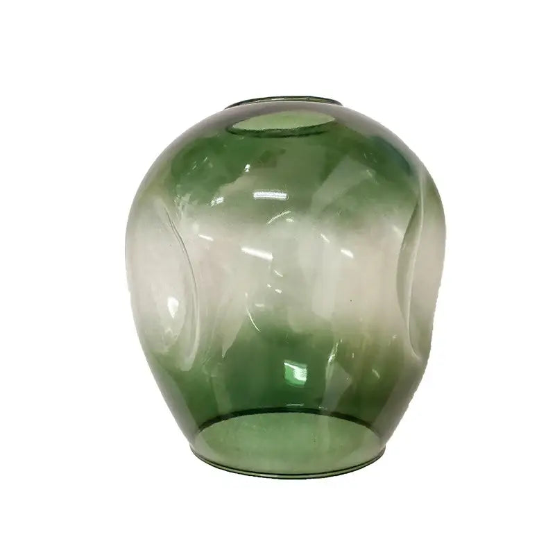 Modern green glass chandelier lighting dining room swirl pendant