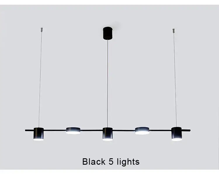 Modern black metal stylish led chandelier for living room