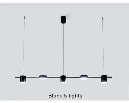Modern black metal stylish led chandelier for living room