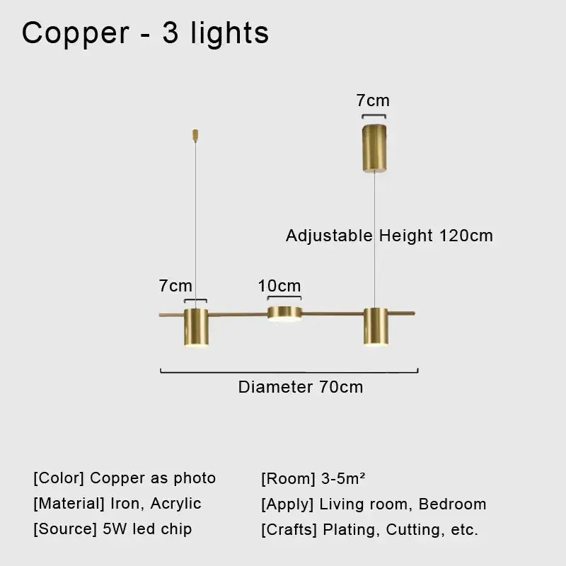 Modern black metal stylish led chandelier for living room