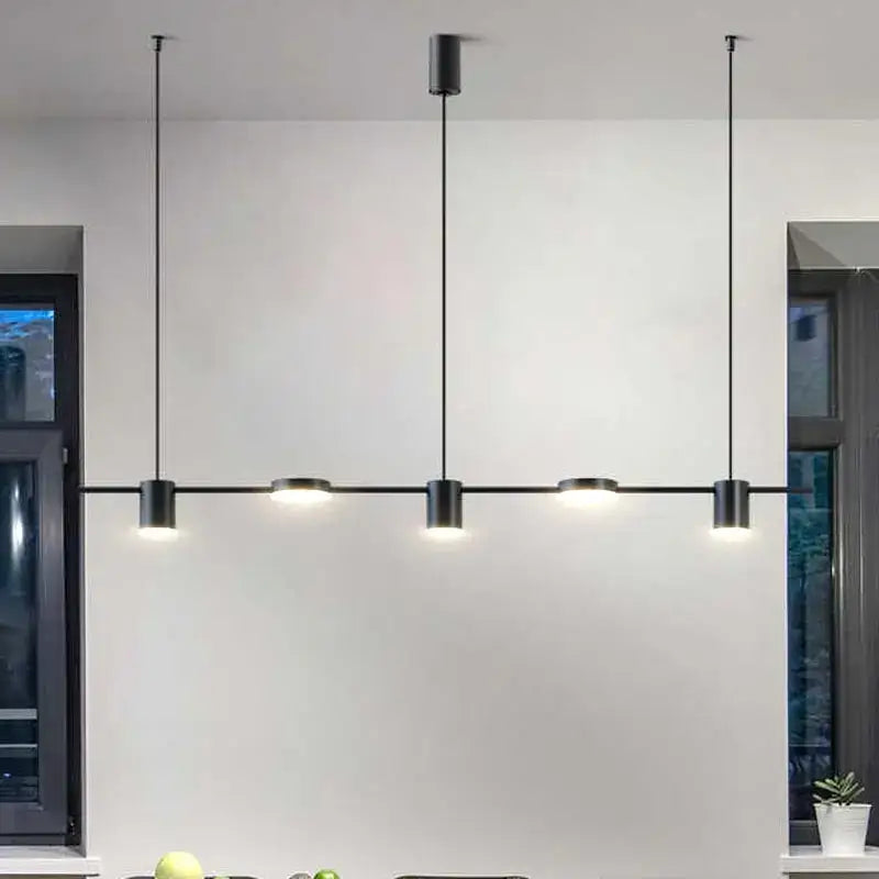 Modern black metal stylish led chandelier for living room