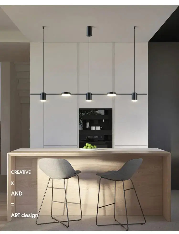 Modern black metal stylish led chandelier for living room