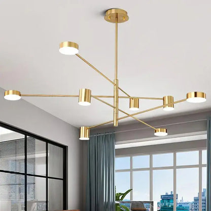 Modern black metal stylish led chandelier for living room