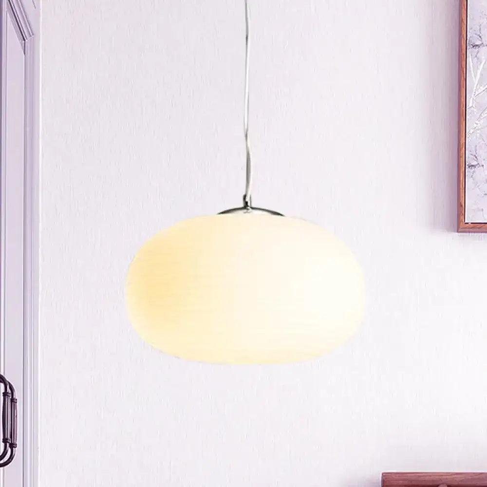 Modern chrome and opal glass pendant light kitchen island ceiling lamp