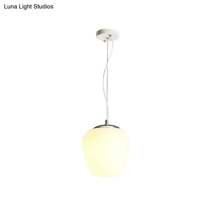 Modern chrome and opal glass pendant light kitchen island ceiling lamp
