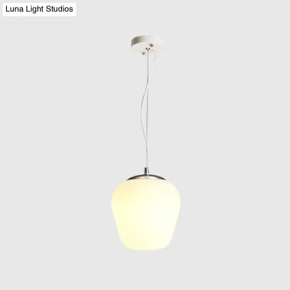 Modern chrome and opal glass pendant light kitchen island ceiling lamp
