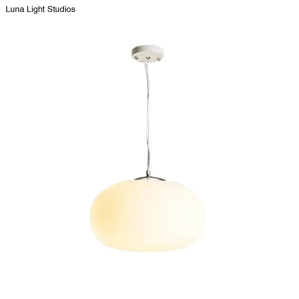 Modern chrome and opal glass pendant light kitchen island ceiling lamp