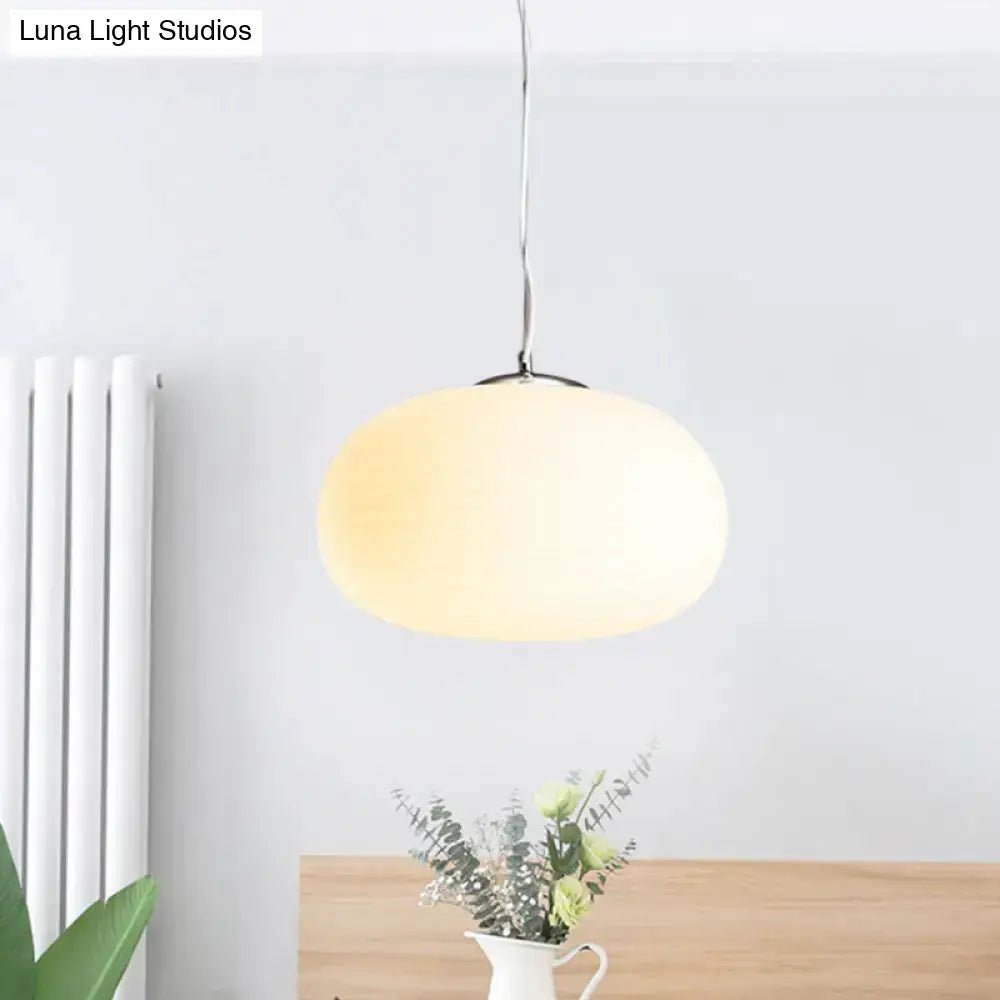 Modern chrome and opal glass pendant light kitchen island ceiling lamp