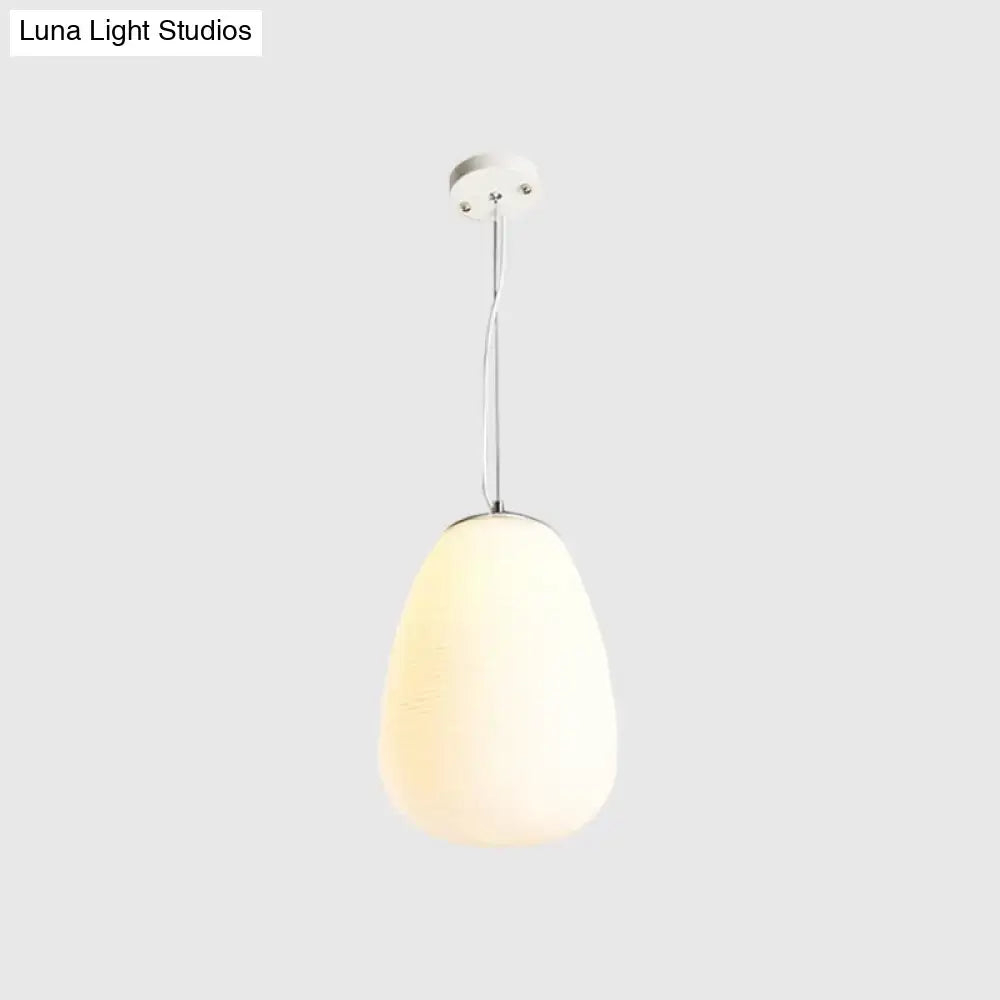 Modern chrome and opal glass pendant light kitchen island ceiling lamp