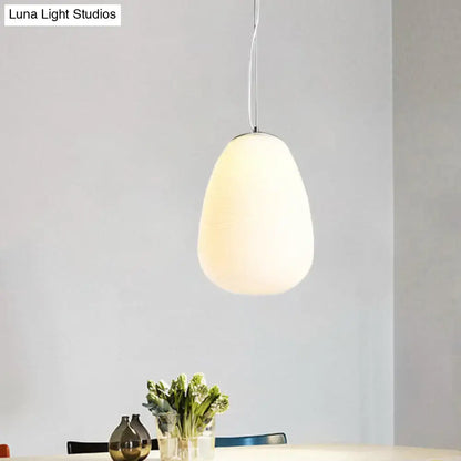 Modern chrome and opal glass pendant light kitchen island ceiling lamp