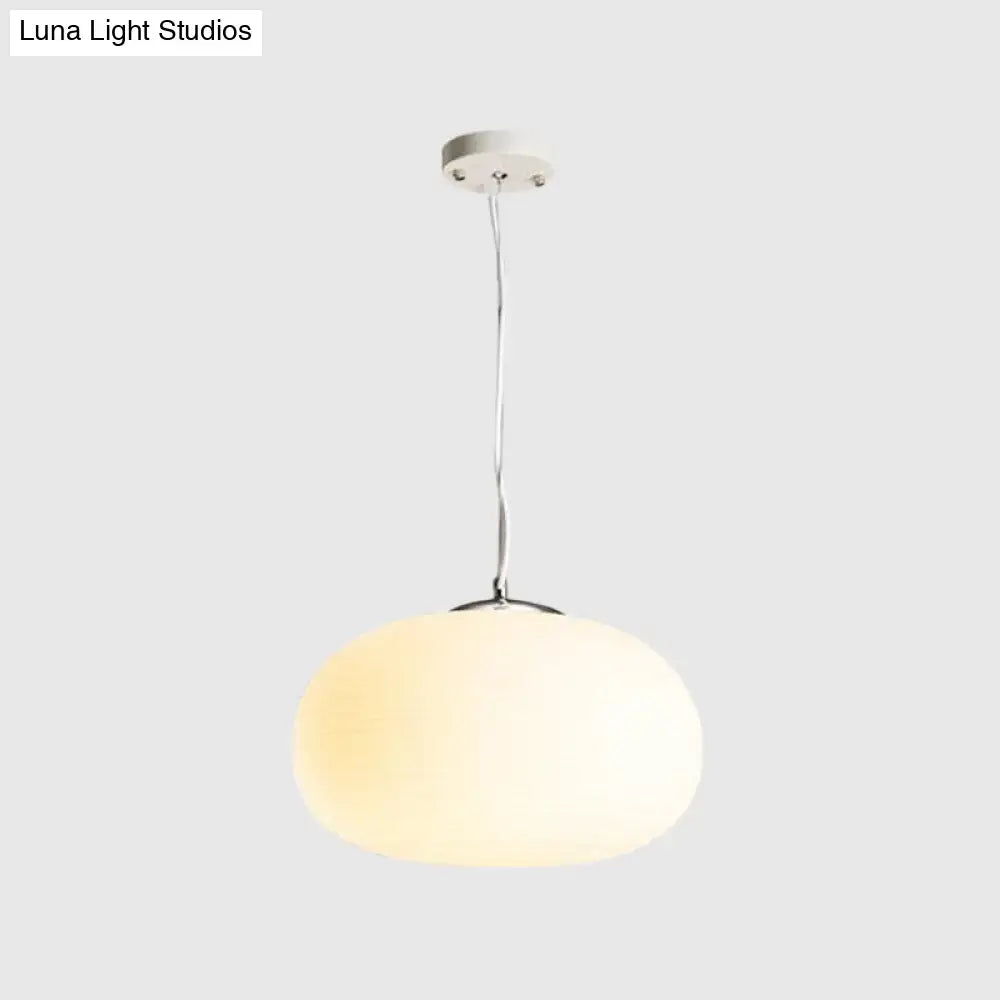 Modern chrome and opal glass pendant light kitchen island ceiling lamp