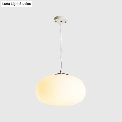 Modern chrome and opal glass pendant light kitchen island ceiling lamp