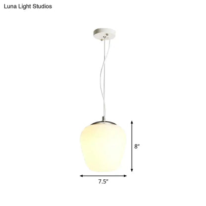 Modern chrome and opal glass pendant light kitchen island ceiling lamp