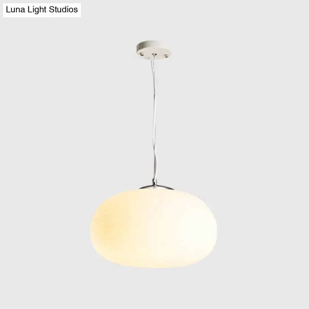 Modern chrome and opal glass pendant light kitchen island ceiling lamp