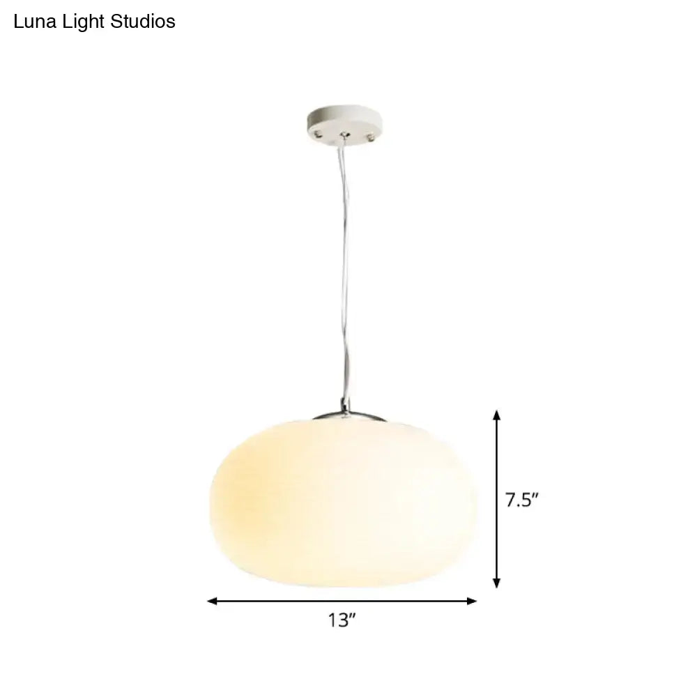 Modern chrome and opal glass pendant light kitchen island ceiling lamp
