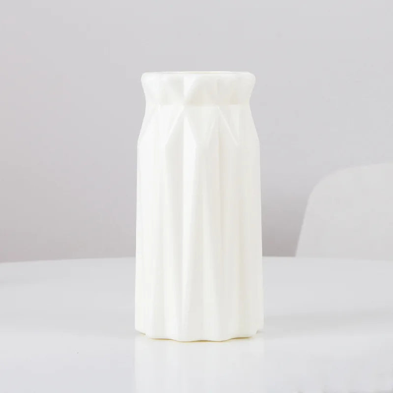 DecorBites™ Stylish Nordic Plastic Flower Vase, Home Decor