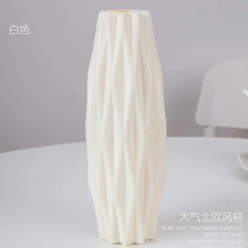 DecorBites™ Stylish Nordic Plastic Flower Vase, Home Decor