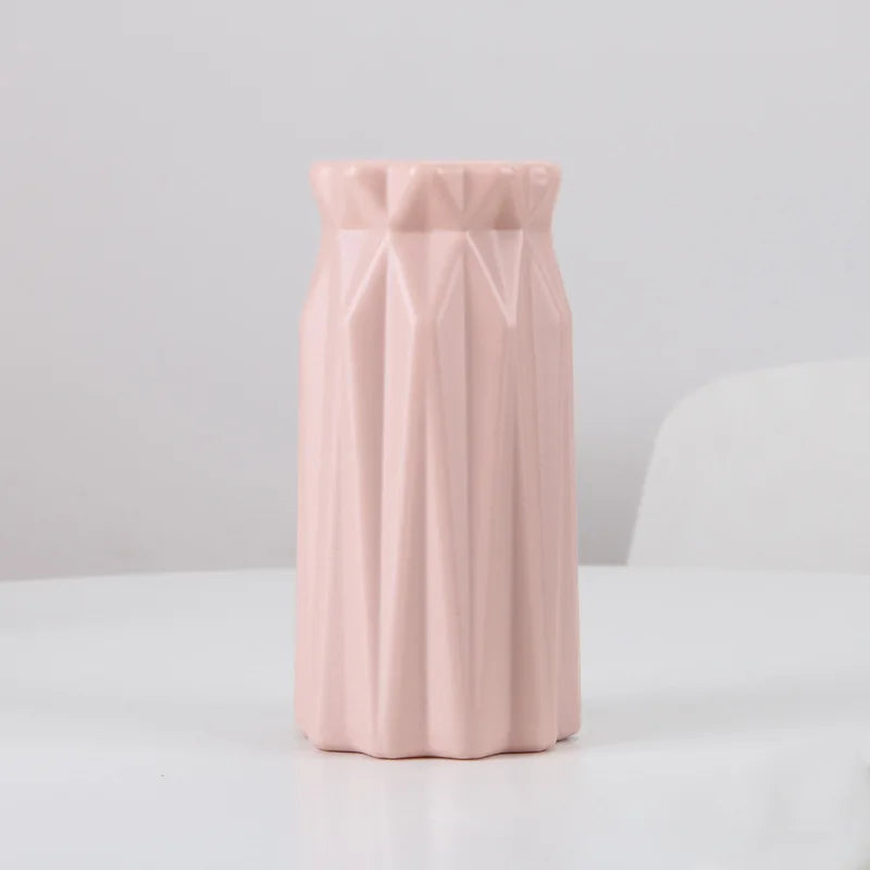 DecorBites™ Stylish Nordic Plastic Flower Vase, Home Decor