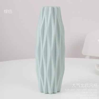 DecorBites™ Stylish Nordic Plastic Flower Vase, Home Decor