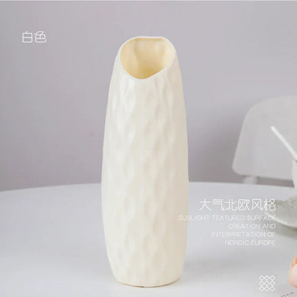 DecorBites™ Stylish Nordic Plastic Flower Vase, Home Decor
