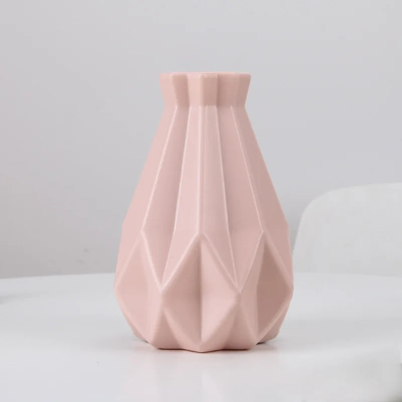 DecorBites™ Stylish Nordic Plastic Flower Vase, Home Decor