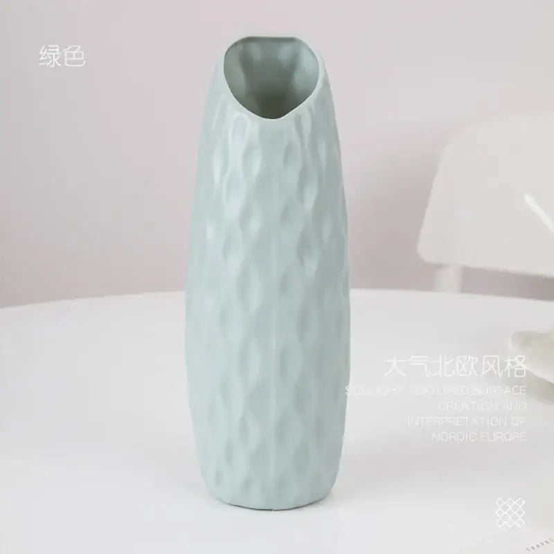 Pastel geometric plastic flower vase for living room decor