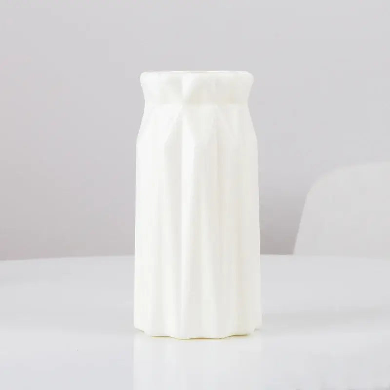 Pastel geometric plastic flower vase for living room decor