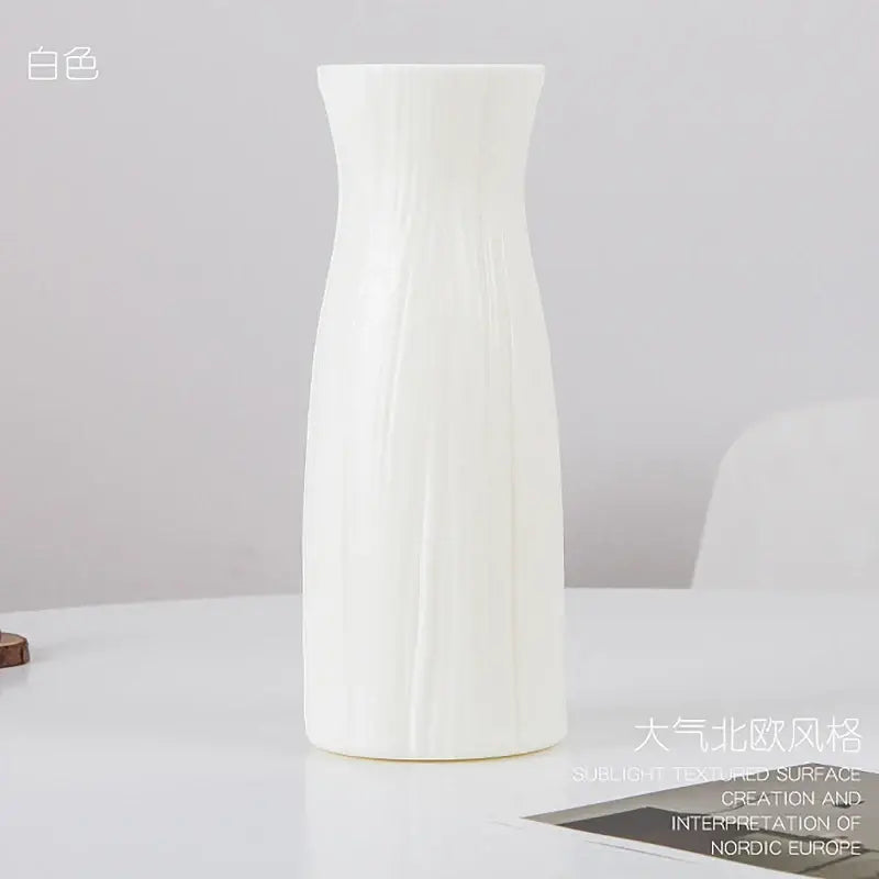 Pastel geometric plastic flower vase for living room decor