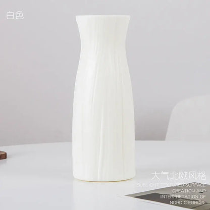 Pastel geometric plastic flower vase for living room decor