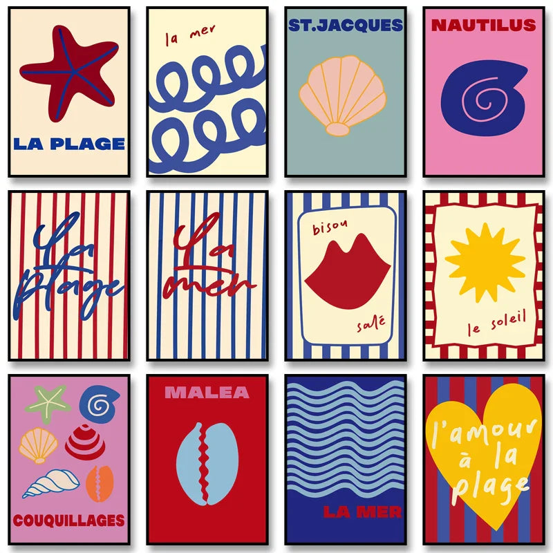 DecorBites™ Summer Vibe Beach Canvas Art Prints