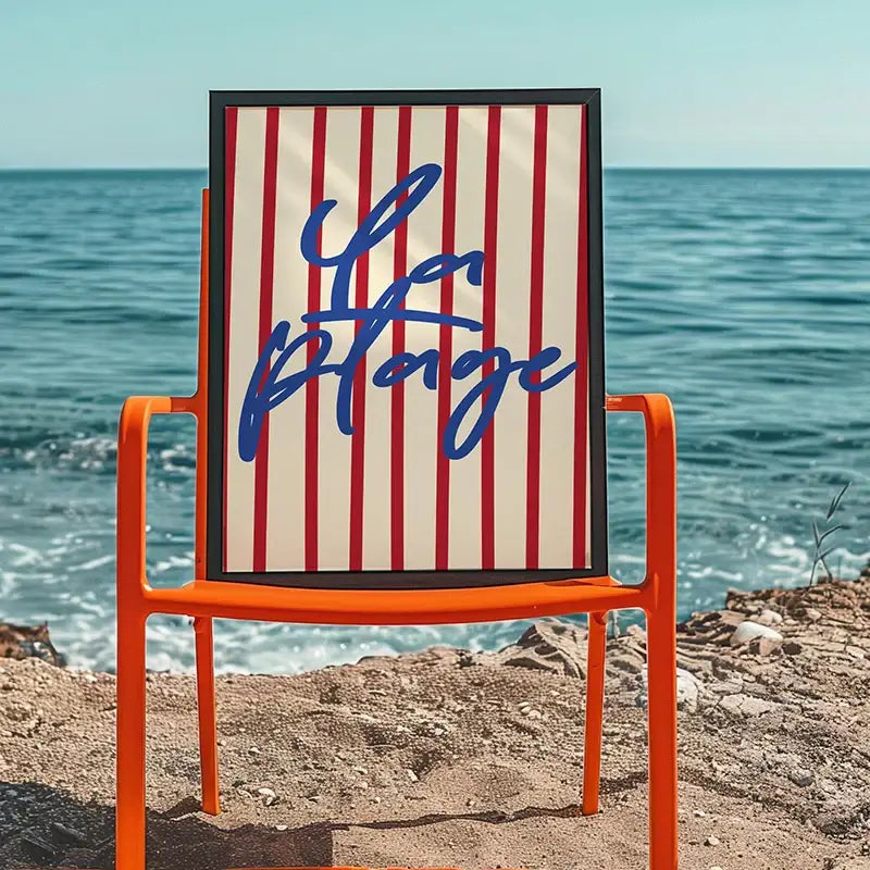 Colorful summer vibe beach canvas art set for bedroom wall decor