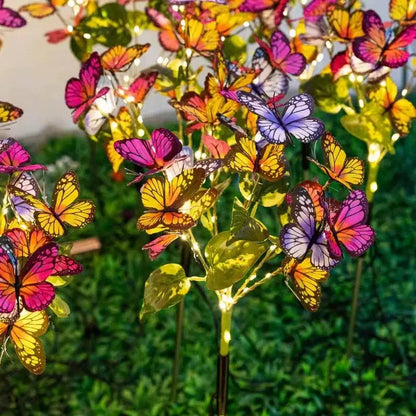 Pink & yellow sunflower solar garden lights garden decor