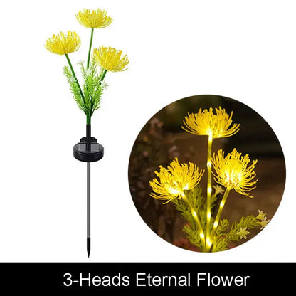 Pink & yellow sunflower solar garden lights garden decor