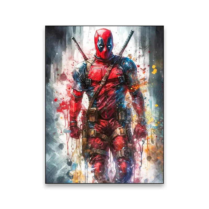 DecorBites™ Superhero Canvas Wall Art - Marvel Movie Characters