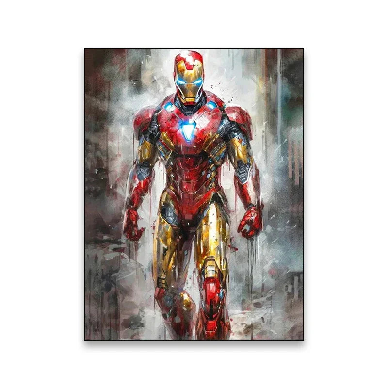 DecorBites™ Superhero Canvas Wall Art - Marvel Movie Characters