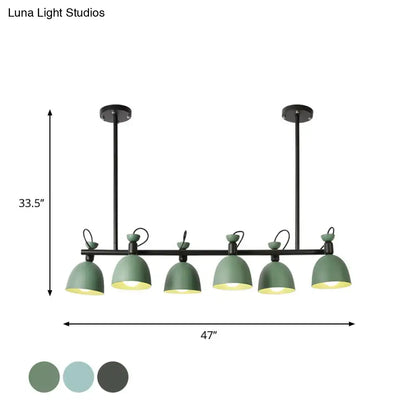 Modern mint green 4-light pendant – dining room 110v-120v light