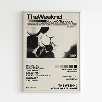 DecorBites™ The Weeknd Music Album Posters for Home Decor