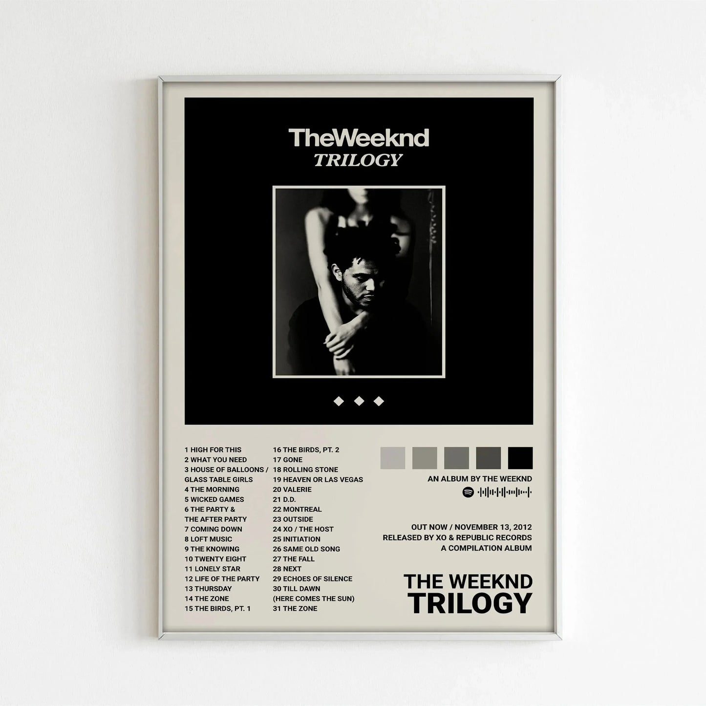DecorBites™ The Weeknd Music Album Posters for Home Decor
