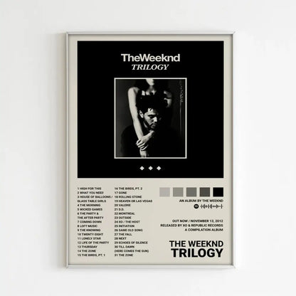Minimalist the weeknd music album posters bedroom home decor