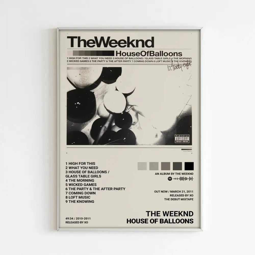 Minimalist the weeknd music album posters bedroom home decor