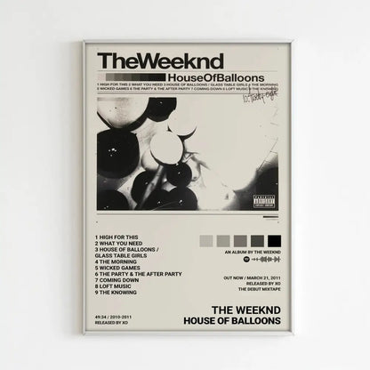 Minimalist the weeknd music album posters bedroom home decor