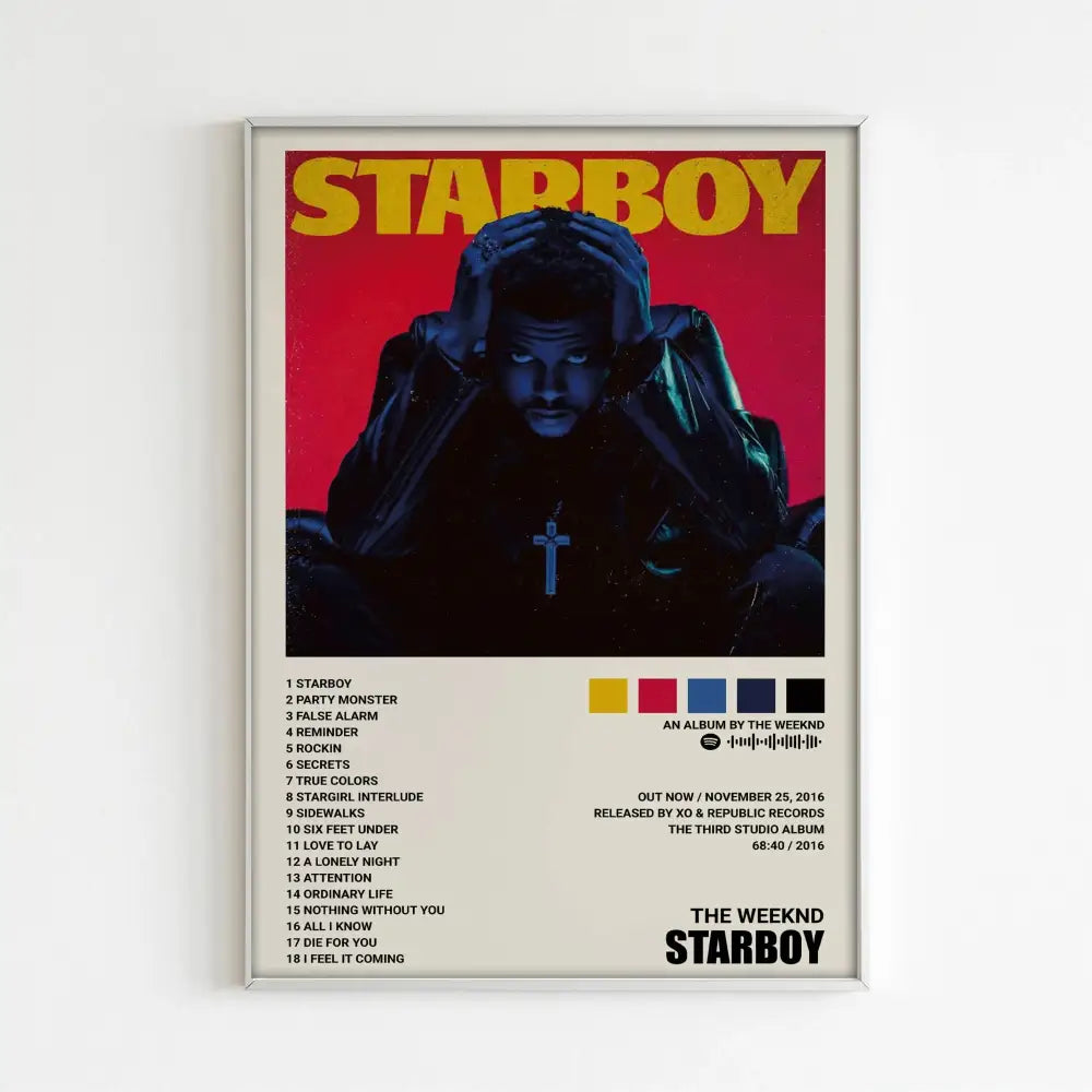 Minimalist the weeknd music album posters bedroom home decor