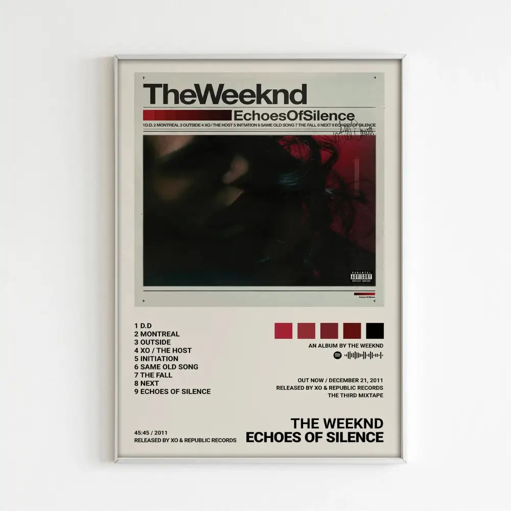 Minimalist the weeknd music album posters bedroom home decor