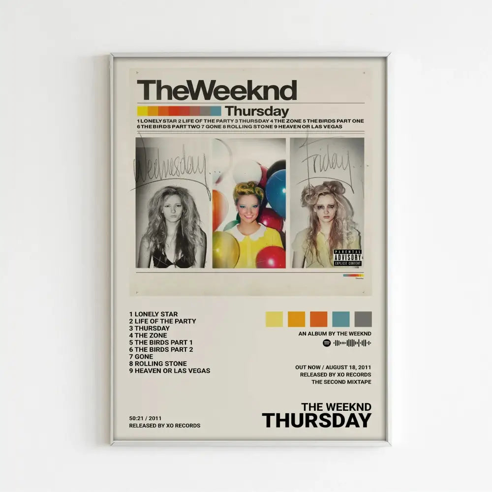 Minimalist the weeknd music album posters bedroom home decor