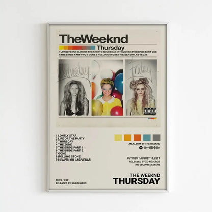Minimalist the weeknd music album posters bedroom home decor