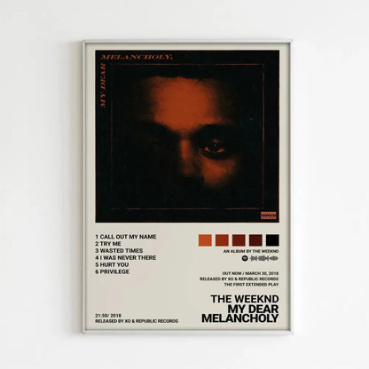 Minimalist the weeknd music album posters bedroom home decor